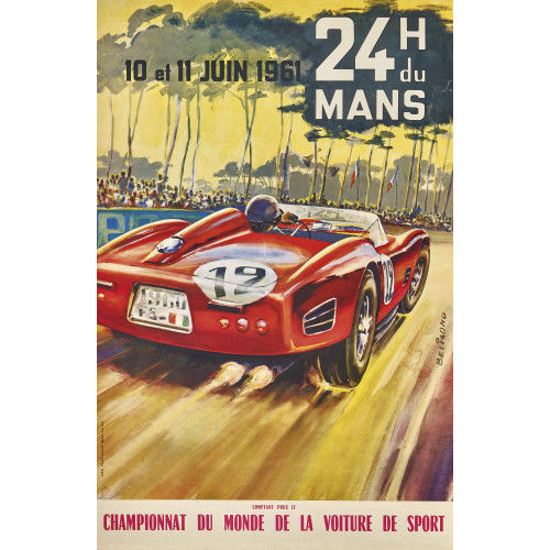 MICHEL BELIGOND : '24 H du Mans 1961 Championnat du monde de la voiture de sport' (DOBIASCHOFSKY AUKTIONEN AG)