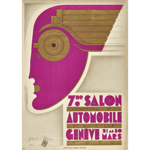 NO�L FONTANET : '7.me Salon Automobile Gen�ve 21 au 30 mars 1930' (DOBIASCHOFSKY AUKTIONEN AG)