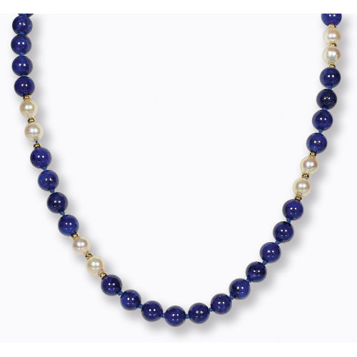 LAPISLAZULI-PERLEN-COLLIER : (DOBIASCHOFSKY AUKTIONEN AG)