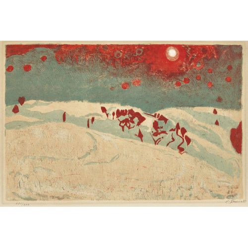 CUNO AMIET : 'Sonnenuntergang in Schneelandschaft' (DOBIASCHOFSKY AUKTIONEN AG)