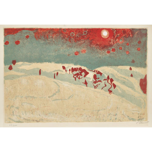 CUNO AMIET : 'Sonnenuntergang in Schneelandschaft' (DOBIASCHOFSKY AUKTIONEN AG)
