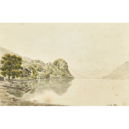 JAKOB CHRISTOPH BISCHOFF : Haus von Iseltwald am Brienzer See (DOBIASCHOFSKY AUKTIONEN AG)