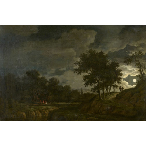 17./18. JH. HOLLAND : Landschaft im Mondschein (DOBIASCHOFSKY AUKTIONEN AG)