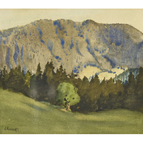 ERNST KREIDOLF : 'Einsames Bergtal' (DOBIASCHOFSKY AUKTIONEN AG)