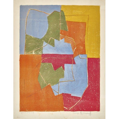 SERGE POLIAKOFF : 'Komposition in Rot, Gr�n, Blau und Gelb' (DOBIASCHOFSKY AUKTIONEN AG)