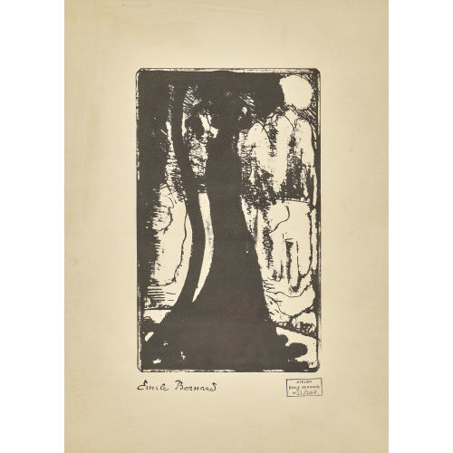 �MILE BERNARD : Jeune femme sous l'arbre (DOBIASCHOFSKY AUKTIONEN AG)
