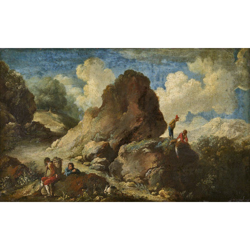 SALVATOR ROSA : Landschaft mit Staffage (DOBIASCHOFSKY AUKTIONEN AG)