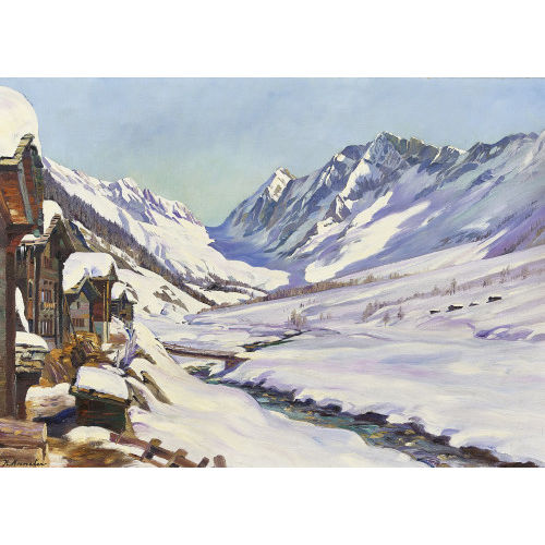 KARL ANNELER : 'M�rzsonne in Blatten' (DOBIASCHOFSKY AUKTIONEN AG)