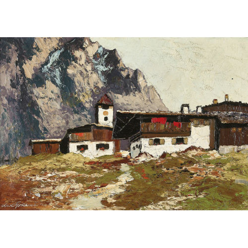 ARNOLD GRABON� : Tiroler Bergdorf (DOBIASCHOFSKY AUKTIONEN AG)