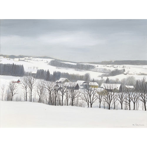 CLAUDE SAUTHIER : 'Hameaux derri�re les arbres' (DOBIASCHOFSKY AUKTIONEN AG)