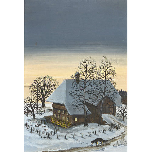HELEN G�DEL : Bauernhaus im Winter (DOBIASCHOFSKY AUKTIONEN AG)