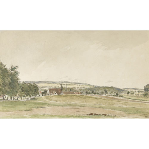 HANS STURZENEGGER : Weite Landschaft mit Dorf (DOBIASCHOFSKY AUKTIONEN AG)