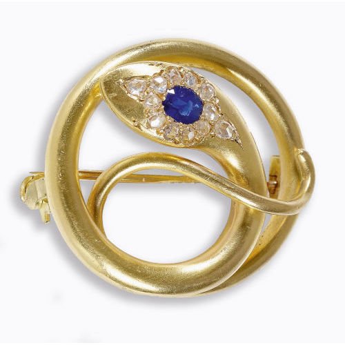 SAPHIR-DIAMANT-BROSCHE : (DOBIASCHOFSKY AUKTIONEN AG)