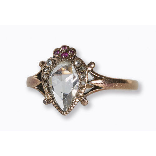 DIAMANT-RING : Um 1900 (DOBIASCHOFSKY AUKTIONEN AG)