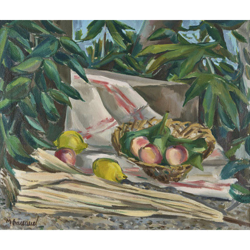 MAURICE BARRAUD : 'Nature morte aux fruits et parapluie' (DOBIASCHOFSKY AUKTIONEN AG)