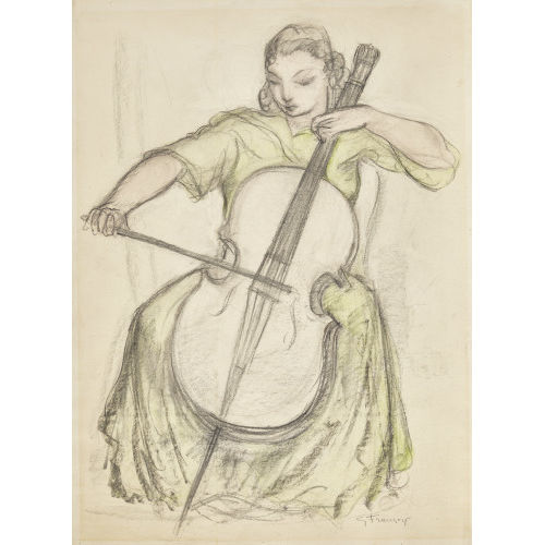 GUSTAVE (EIGTL. BARRAUD FRAN�OIS : Cellospielerin (DOBIASCHOFSKY AUKTIONEN AG)