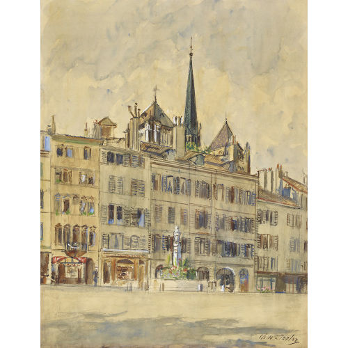 CHARLES DE ZIEGLER : Place du Bourg-de-Four � Gen�ve (DOBIASCHOFSKY AUKTIONEN AG)