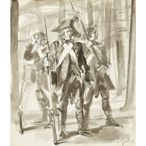 FRIEDRICH TRAFFELET : Soldaten im Wald (DOBIASCHOFSKY AUKTIONEN AG)