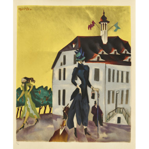 LYONEL FEININGER : 'Rathaus von Swinem�nde' (DOBIASCHOFSKY AUKTIONEN AG)