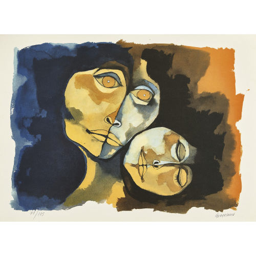 OSWALDO GUAYASAM�N : 'Madre y Nino' (DOBIASCHOFSKY AUKTIONEN AG)
