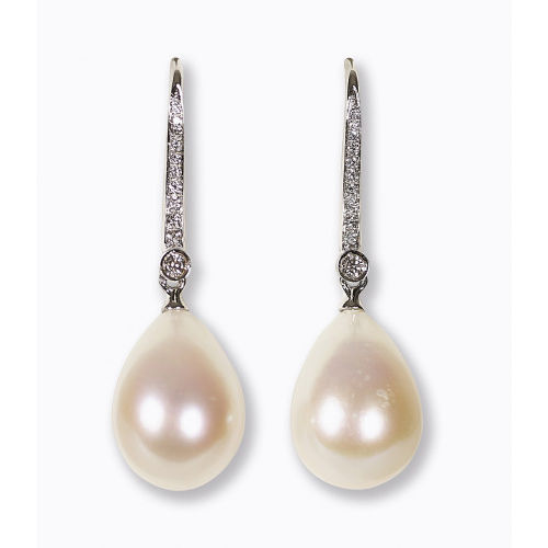 PERLEN-DIAMANT-OHRH�NGER : (DOBIASCHOFSKY AUKTIONEN AG)