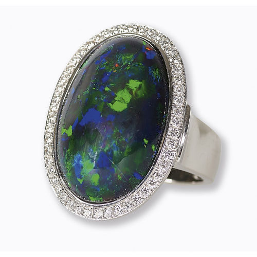 OPAL-DIAMANT-RING : (DOBIASCHOFSKY AUKTIONEN AG)
