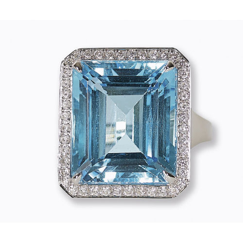 TOPAS-DIAMANT-RING : (DOBIASCHOFSKY AUKTIONEN AG)
