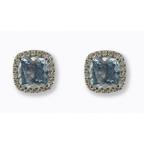 AQUAMARIN-DIAMANT-OHRSTECKER : (DOBIASCHOFSKY AUKTIONEN AG)
