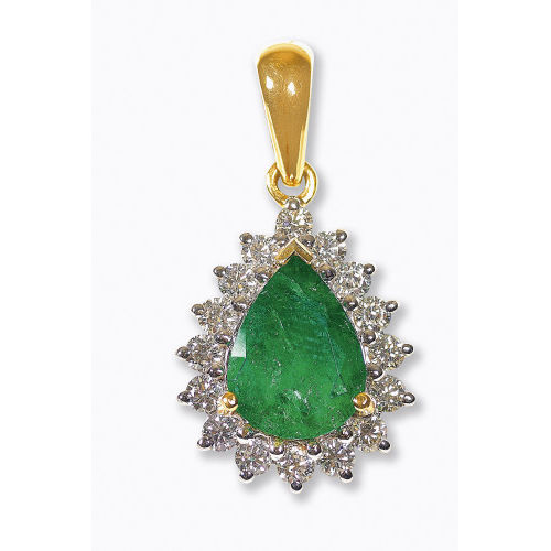 SMARAGD-DIAMANT-ANH�NGER : (DOBIASCHOFSKY AUKTIONEN AG)