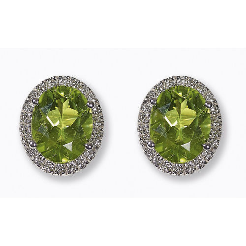 PERIDOT-DIAMANT-OHRSTECKER : (DOBIASCHOFSKY AUKTIONEN AG)
