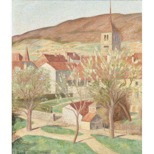 PAUL TH�OPHILE ROBERT : Village au printemps (DOBIASCHOFSKY AUKTIONEN AG)