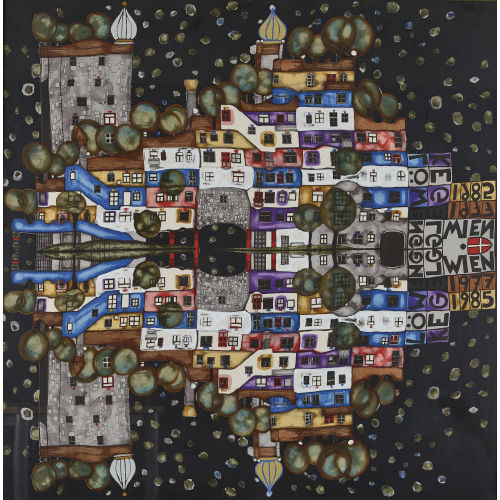 FRIEDENSREICH HUNDERTWASSER : Das Haus ist das Spielgelbild des Menschen (DOBIASCHOFSKY AUKTIONEN AG)