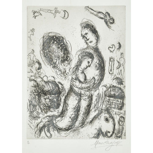 MARC CHAGALL : 'Le couple sur un cheval' (DOBIASCHOFSKY AUKTIONEN AG)