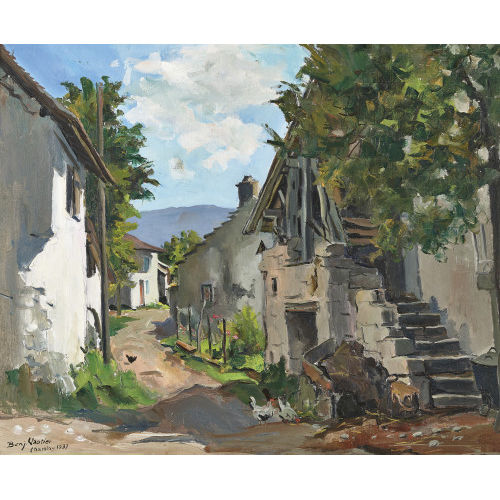 BENJAMIN II VAUTIER : Le village (DOBIASCHOFSKY AUKTIONEN AG)