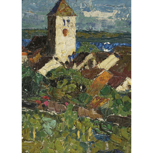 EDUARD M�LLER : Blick auf Twann am Bielersee (DOBIASCHOFSKY AUKTIONEN AG)