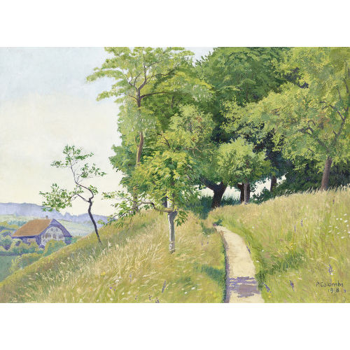 PLINIO COLOMBI : Sommerliche Landschaft (DOBIASCHOFSKY AUKTIONEN AG)
