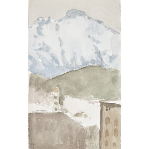 PETER THALMANN : St. Moritz-Bad mit Languard (DOBIASCHOFSKY AUKTIONEN AG)