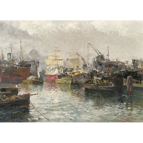 EZELINO BRIANTE : Il porto (DOBIASCHOFSKY AUKTIONEN AG)
