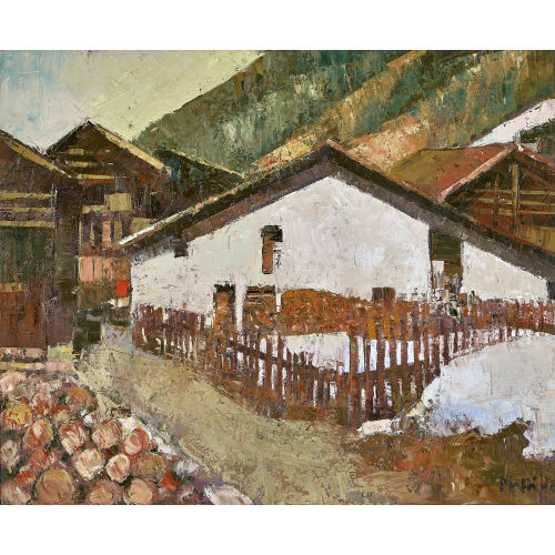 WALTER MAFLI : H�userpartie bei Verbier (DOBIASCHOFSKY AUKTIONEN AG)