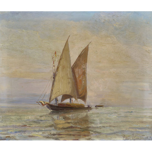 LOUIS-AM�D�E BAUDIT : Barque sur le L�man (DOBIASCHOFSKY AUKTIONEN AG)