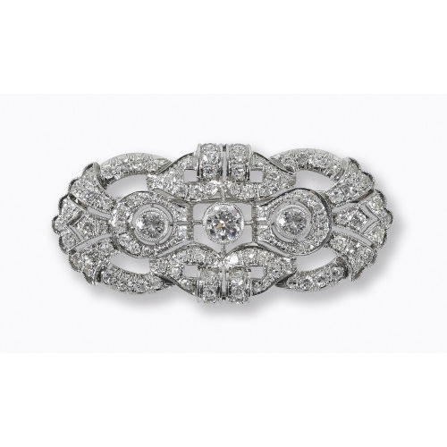 DIAMANT-BROSCHE : (DOBIASCHOFSKY AUKTIONEN AG)