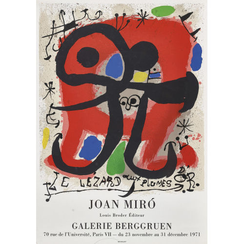 JOAN MIR� : 'Le L�zard aux Plumes d'Or. Joan Mir� Galerie Berggruen, Paris 1971.' (DOBIASCHOFSKY AUKTIONEN AG)