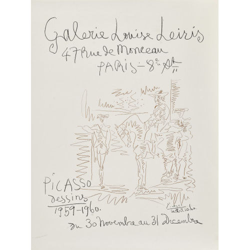 PABLO PICASSO : 'Galerie Louise Leiris Paris Picasso dessins 1959-1960' (DOBIASCHOFSKY AUKTIONEN AG)