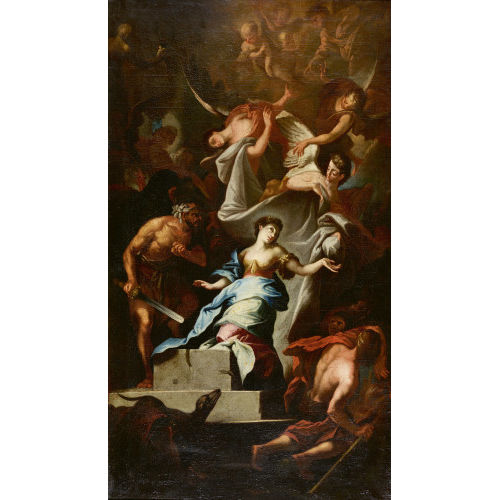 17. JH. ITALIEN : Martyrium der Heiligen Katharina von Alexandrien (DOBIASCHOFSKY AUKTIONEN AG)