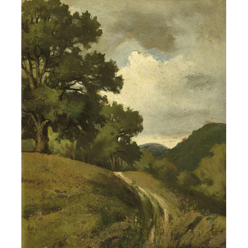 19. JH. SCHWEIZ : H�gelige Landschaft mit B�umen (DOBIASCHOFSKY AUKTIONEN AG)