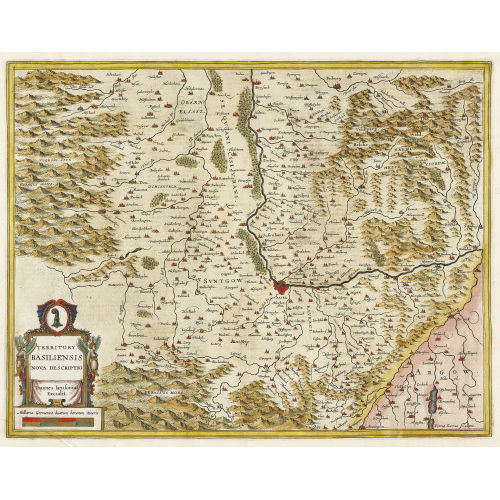 JOHANNES JANSSONIUS : 'Territory Basiliensis Nova Descriptio' (DOBIASCHOFSKY AUKTIONEN AG)