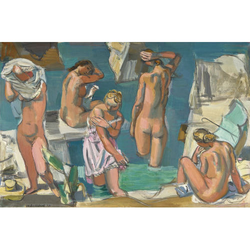 MAURICE BARRAUD : 'Cinq baigneuses � l'ombrelle verte' (DOBIASCHOFSKY AUKTIONEN AG)