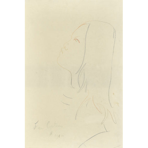 JEAN COCTEAU : Portrait de Hinano (DOBIASCHOFSKY AUKTIONEN AG)