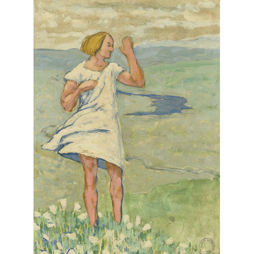 ALBERT SCHMIDT : Femme dans un pr� (DOBIASCHOFSKY AUKTIONEN AG)