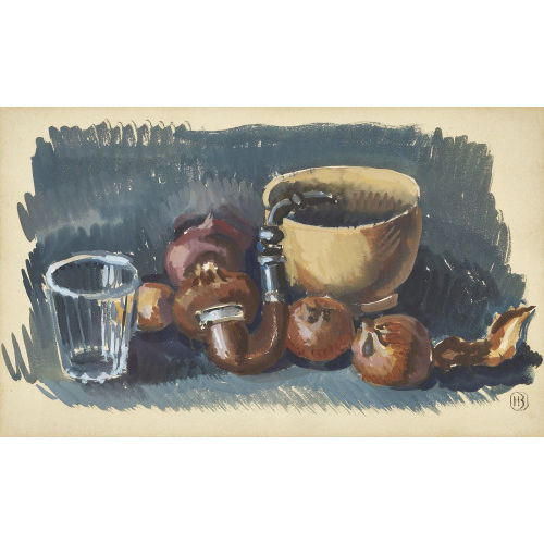 HENRY BISCHOFF : 'Nature morte � la pipe' (DOBIASCHOFSKY AUKTIONEN AG)